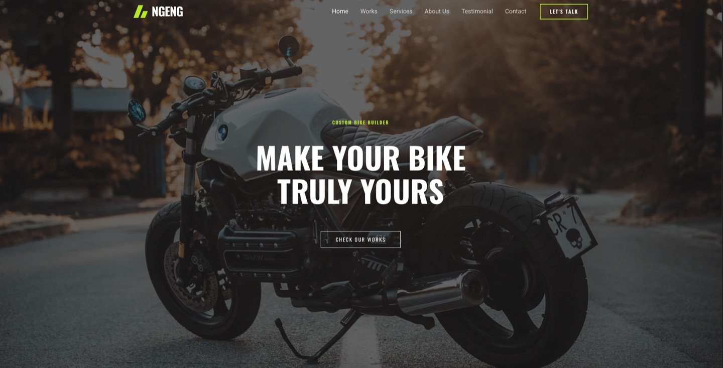 Maquette NGENG, un site de préparation de motos