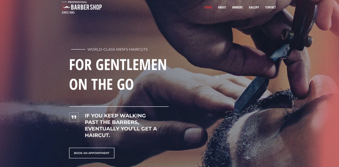 Maquette Barber Shop : coiffure & soins